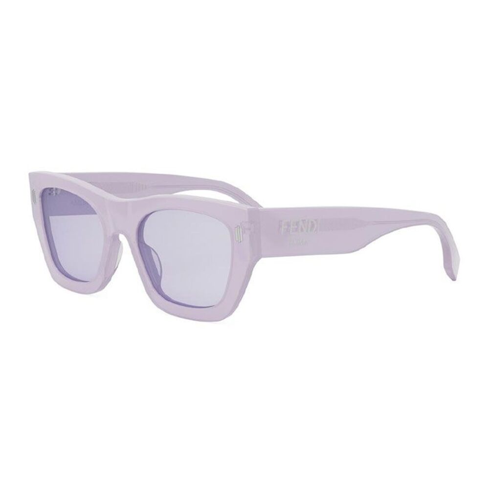 Fendi Sunglasses Square Full Rim, Shiny Lilac Frame and Lilac Lens FE40100I81Y